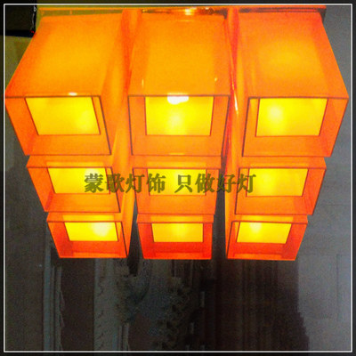 【工廠批發方形羊皮吊燈 適用餐飲酒店休閑會所 歡迎來圖來樣加工】價格,廠家,圖片,吊燈,中山市橫欄鎮蒙歌燈飾廠-